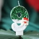 thumbnail image 5 of Nueva vela digital navideña de Papá Noel, verde y blanca, con sombrero rojo y muñeco de nieve., 5 of 5