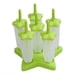 thumbnail image 1 of GOOHOCHY Moldes para paletas de helado congelados reutilizables en forma de estrella de 6 celdas de cinco puntas Fabricadores de paletas de hielo con base (verde), 1 of 7