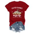 thumbnail image 3 of Active Tops Women Pogue Life Merch Shirt for Women Casual Solid Printed Round Neck Short Sleeve Top Fashionable Everyday T Red XL, 3 of 3