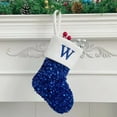 thumbnail image 1 of TIMIFIS Christmas Stockings with Letter Christmas Decorations Gift Bag Socks Mini Cute Sequins Knit Initial Monogrammed Letter, 1 of 3
