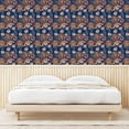thumbnail image 3 of Ambesonne Oriental Floral Peel & Stick Wallpaper for Home, Eastern Themed Boho, 13"x72", Dark Lavender Salmon and Pink, 3 of 5