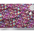 thumbnail image 2 of Soimoi Pink Moss Georgette Fabric Insect & Floral Clip Art Printed Fabric 1 Yard 42 Inch Wide, 2 of 2