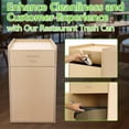 thumbnail image 3 of Restaurant Trash Can Cabinet with Tray Holder - Wooden Trash Can, Commercial Trash Can 40 Gallon Garbage Can Cabinet Grade Rubbish Bin for Restaurants, Cafeterias, Office (Oak), 3 of 6