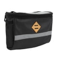 thumbnail image 3 of Bolsa Delantera Para Manillar, Tiras Reflectantes Plateadas De Cuero PVC Bolsa De Almacenamiento Frontal De Gran Capacidad Para Ciclismo Al Aire Libre ANGGREK Bike Front Storage Bag, 3 of 8