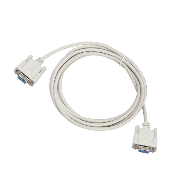 Injueey Universal 1,5/3/5M F/F Serial RS232 Cable de módem nulo a DB9 FTA conexión cruzada 9 pines COM convertidor de Cable de datos Juegos de teclado y mouse para computadora 1.5 m y blanco 1.5 m