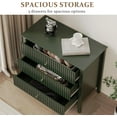 thumbnail image 4 of Heynemo Green 30" 3-Drawer Wood Dressers, Set of 2, Modern Nightstands with Storage for Bedroom or Living Room, 4 of 9