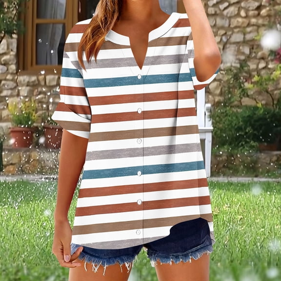 Zorckvet Tops for Women Short Sleeve T Shirts Loose Summer Crewneck Fashion Cotton Linen Womens Blouses
