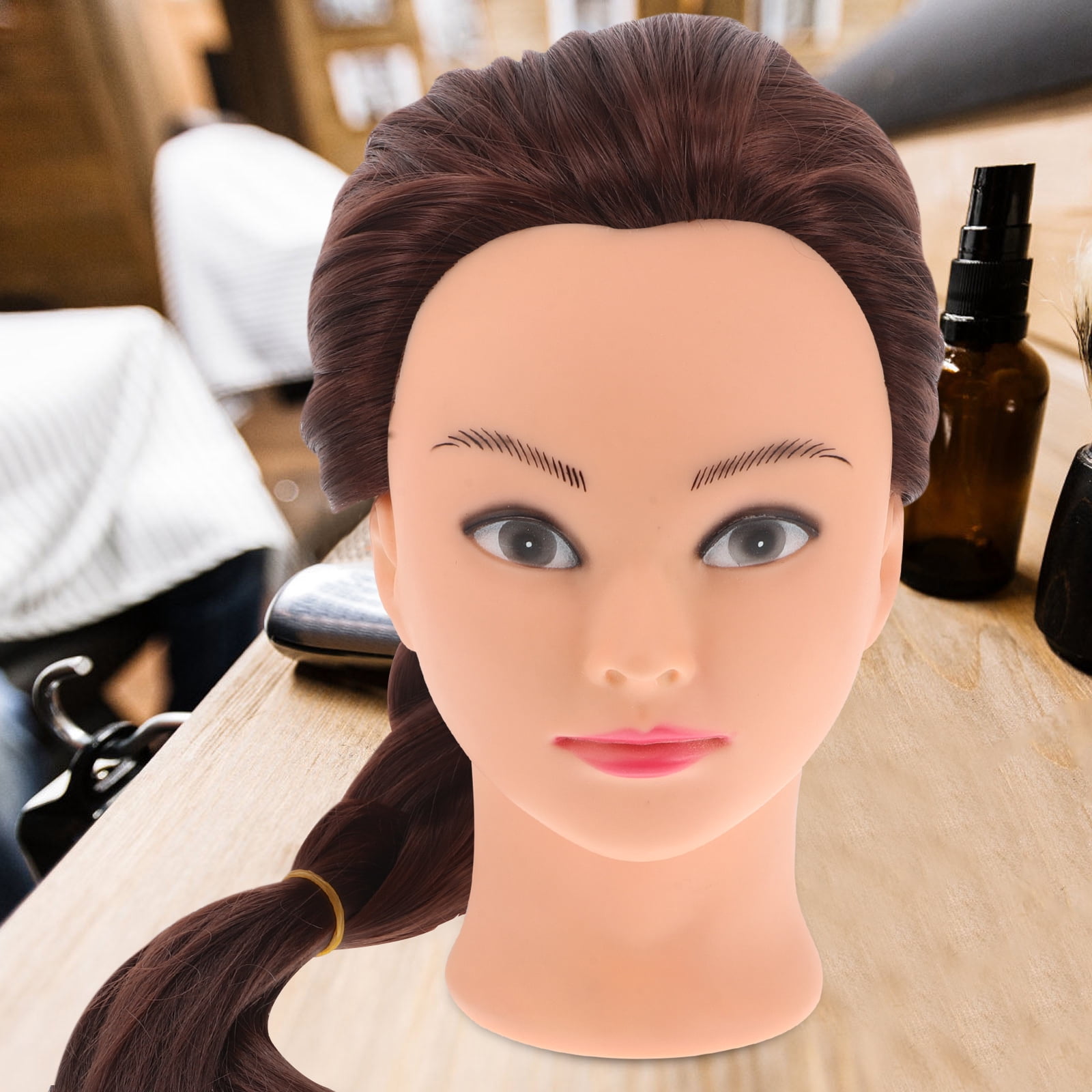 Zehuanyu Brown Hair Mannequin Model for Hair Styling Practice and Training Figurine