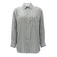 thumbnail image 1 of GEORGE G BLUSA CAMISERA ML RAYAS SAGE, 1 of 4