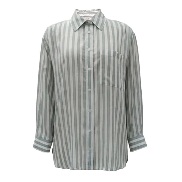 GEORGE G BLUSA CAMISERA ML RAYAS SAGE