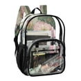 thumbnail image 2 of PVC Transparent Backpacks Clear Backpack for Travel and Outings Light Pink Lotus, 2 of 7