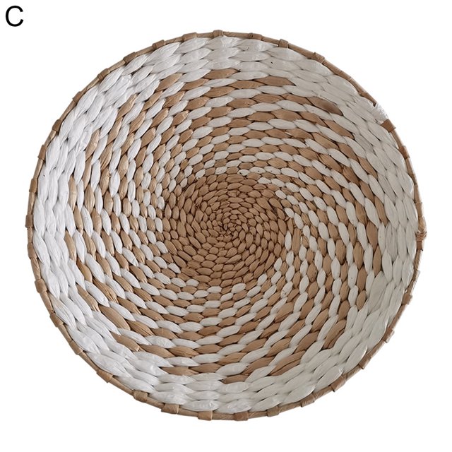 suxuMhao Bohemian Style Wall Decoration - White & Brown Wall Decor, 20*4cm Rattan & Paper Rope Home Decor, Weaving ornament,Room Decor for Wall Decorations, 1 Piece,A3 model