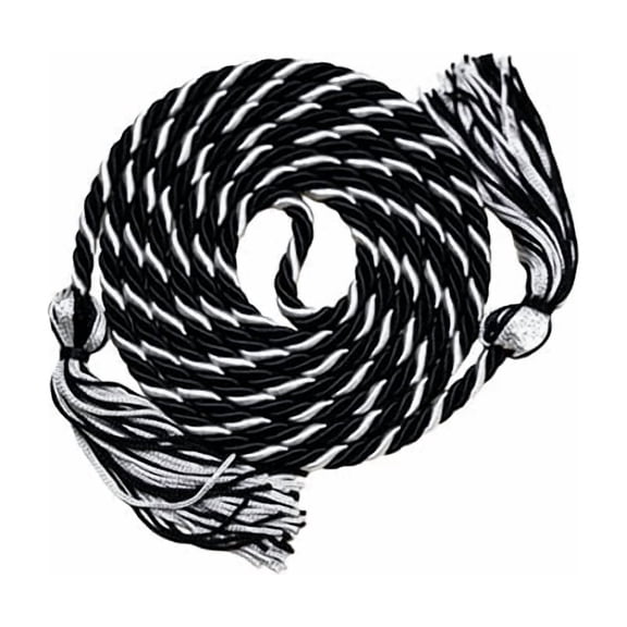 Honors Graduation Academic Honor Cord |(Black/Silver)