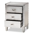 thumbnail image 5 of Baxton Studio Claude French Industrial Silver Metal 3-Drawer End Table, 5 of 9
