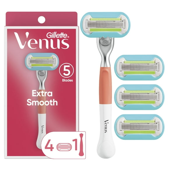 Recambios para Razor Gillette Venus, extra suave, rosa, con 4 hojas