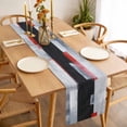 thumbnail image 3 of Red Black Modern Table Runner - 36 Inch Long, Kitchen Dining Table Runner Dresser Scarves, Abstract Oil Painting Geometric Artwork Farmhouse Decor for Coffee Tables Wedding Party Banquet, 3 of 8