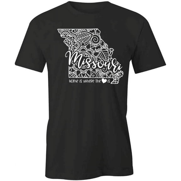 Home Is Where The Heart Is - Missouri T-Shirt | White Tee Gift