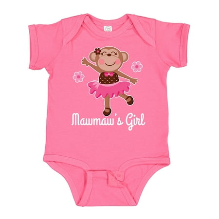 

Inktastic Mawmaw Girl Ballerina Monkey Gift Baby Girl Bodysuit