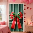 thumbnail image 2 of Cheapark Couverture de Porte Chaude avec Nœud Bannière - Tissu Réutilisable Résistant aux Intempéries Cadeau pour Fête Valentine's Cour Décoration, 2 of 6