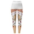 thumbnail image 3 of Gibobby Leggings deportivos Mujer Mallas cómodas con estampado béisbol para mujer, mallas paraportivas Yoga con Control para mujer, mallas cintura alta（Beige， S), 3 of 5