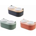 thumbnail image 4 of Cat Bowl, Pet Bowl with Food Container Kitten Double Bowl Feeder Small Dogs Feeding Double Bowl with Mixing Spoon Cats Puppies, 4 of 5