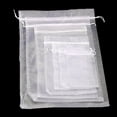 thumbnail image 4 of 25/50PCS Drawable Party Supply Christmas Favor Wedding Gift Bags Drawstring Pocket Organza Gauze Sachet White Pouches WHITE 10CMX15CM(25PCS), 4 of 8