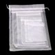 thumbnail image 5 of 25/50 piezas de bolsas de organza con cordón para regalo, para fiestas, regalos de Navidad, joyas, embalaje, color blanco, 5 of 5