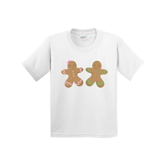 Inktastic Twin Gingerbread Boy and Girl Co Youth T-Shirt