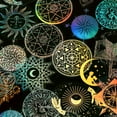 thumbnail image 3 of 90 Pcs Holographic Stickers, Glitter Shiny Iridescent Transparent Resin Sticker Decals for Scrapbook Junk Journal Water Bottles Paper Craftsstyle:style 4;, 3 of 6