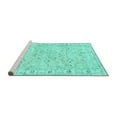 thumbnail image 2 of Ahgly Company Machine Washable Indoor Rectangle Persian Turquoise Blue Traditional Area Rugs, 3' x 5', 2 of 4