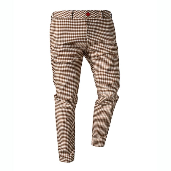 Gamivast Plaid Dress Pants for Men Skinny Fit Stretch Checkered Trousers Casual Business Work Pants Flat Front Chinos for Everyday Office Wear Wedding Party Fashion