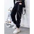 thumbnail image 4 of Pantalones de pierna negra con herramientas para mujer, estilo hip hop, modernos, rectos, holgados, estilo harén, para otoño e invierno, 4 of 6