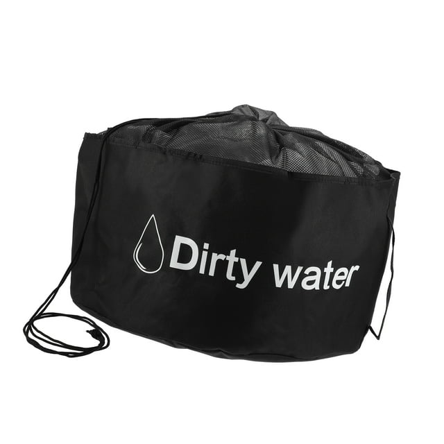Unique Bargains Sac de Rangement pour Boyau d'Égout de VR Imperméable Sac de Rangement pour Boyau de VR Sac d'Accessoires de VR Sac Utilitaire pour Caravane Noir
