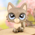 thumbnail image 3 of Minilpsshop Wolf Cat #1953 Cute Little Animal Figurine Toys, 3 of 7