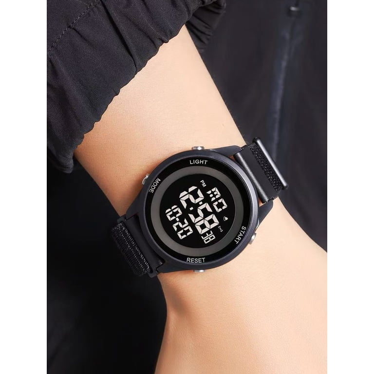 George Men's Digital Sport Watch Black Velcro Strap photo 4