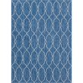 thumbnail image 1 of Unique Loom Outdoor Trellis Moroccan Rug 7' x 10' Rectangle Navy Blue/Ivory, 1 of 1
