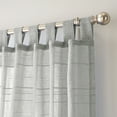 thumbnail image 2 of Mainstays Woven Stripe Sheer Tab Top Curtain, Single Panel, Silver, 50" W x 84" L, 2 of 7