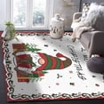 thumbnail image 6 of Christmas Gnome Area Rug 4x6ft Red Green Winter Dwarfs Xmas Box Gifts Non-Slip Washable Square Rugs Soft Felt Indoor Floor Mat for Bedroom Kitchen Living Room Bathroom, 6 of 8