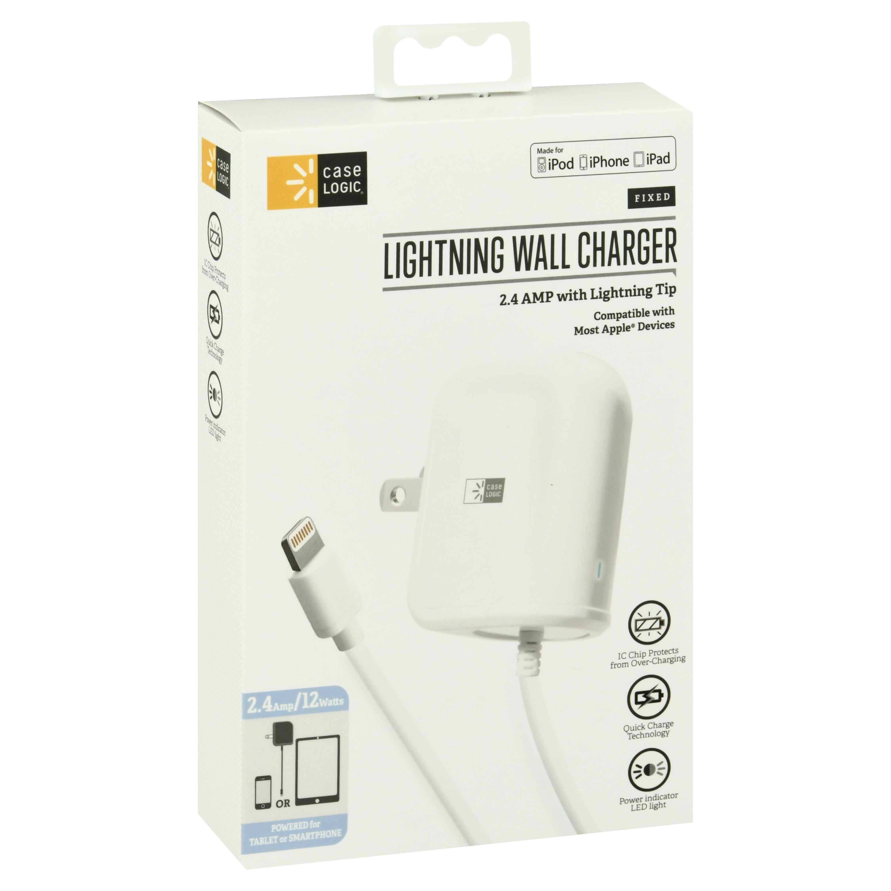 Case Logic Dedicated Lightning Home Charger 2.1 Amp White CLTCMF - image 2 of 2