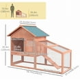 thumbnail image 3 of PawHut Outdoor 2-Tier Rabbit Guinea Pig Hutch with Tray, 3 of 10