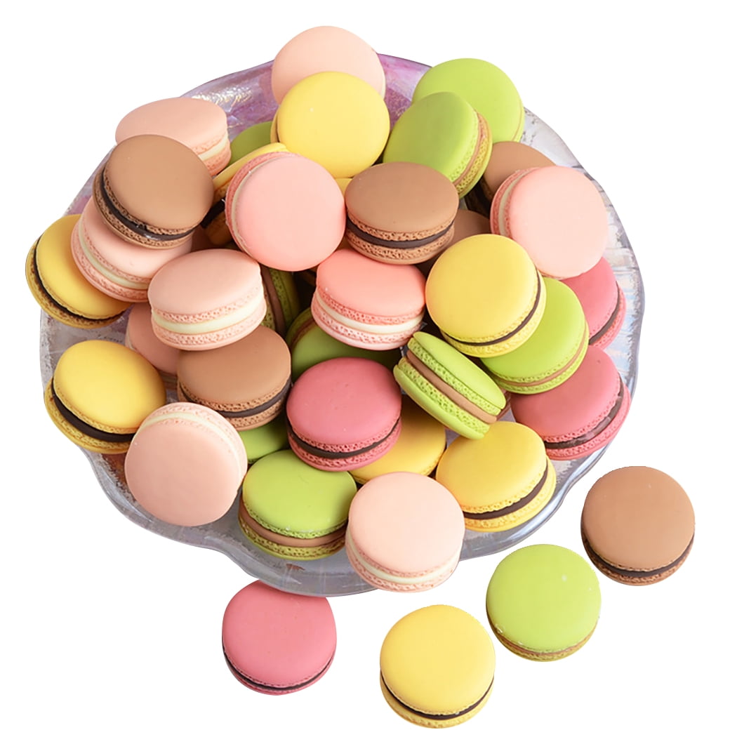 36PCS Resin Charm Simulated Macaron DIY Resin Embellishment Phone Case Pendant