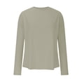 thumbnail image 6 of Women's Running Sun Shirts Crew Neck Long Sleeve UPF 50+ Workout Top UV Athletic Quick Dry Lightweight Blouse Khaki 2 3XL, 6 of 8