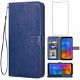 thumbnail image 1 of Mobile Phone Cover for Lg Q7, Cover Premium Pu Leather Tpu Flip Case Magnetic Closure Card Compartment Stand Function Wallet with Lanyard Protective Cover, 1 of 7