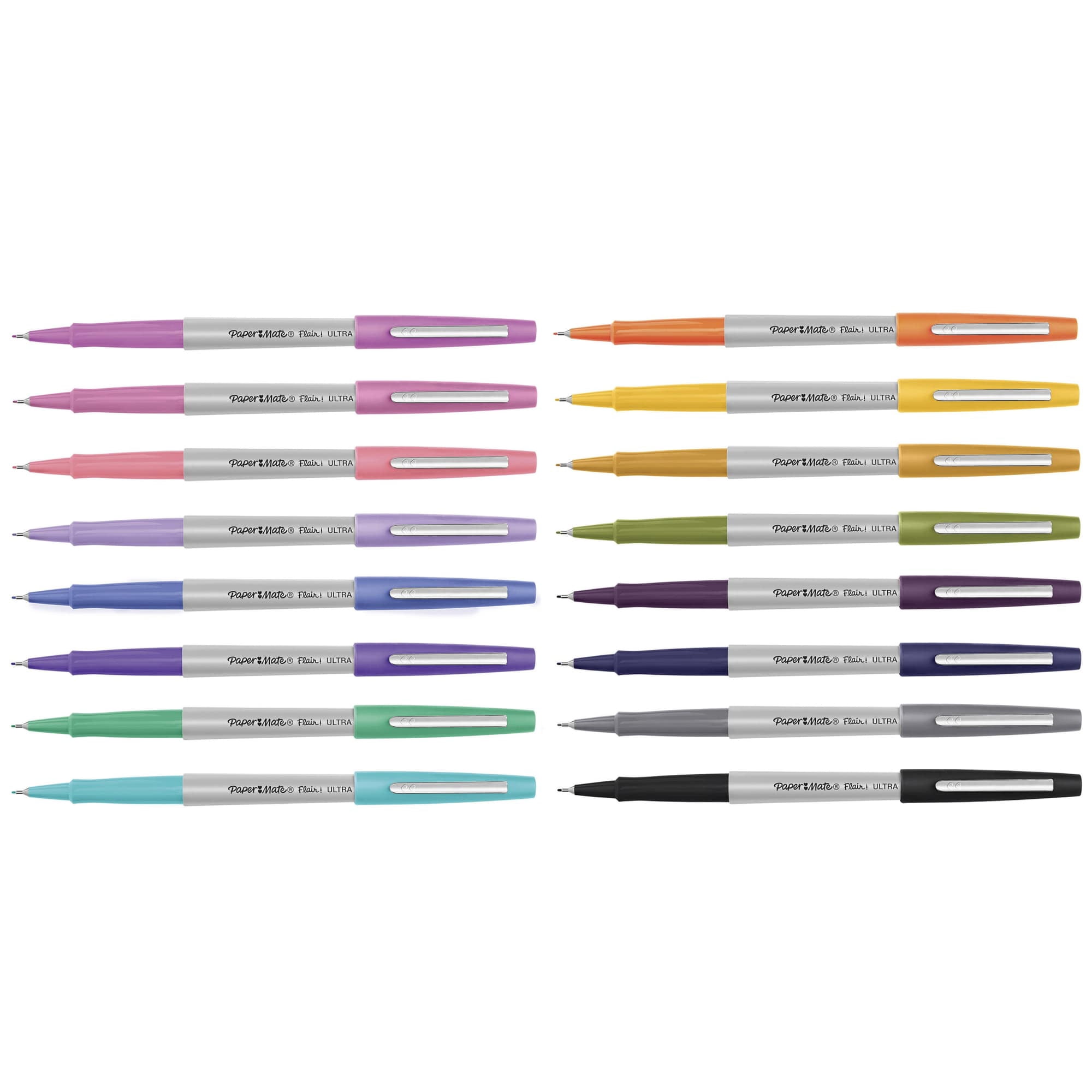 Paper Mate Flair Felt Tip Pens, #1 Teacher Choice, Ultra Fine Point, 0.4 mm, Candy Pop Colors, 16 Count