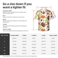 thumbnail image 5 of Disketp Hawaiian Shirts For Men,Holiday Thanksgiving Turkey Apple Family Dinner Print Mens Casual Short Sleeve Button Down Shirts Beach Shirt, 5 of 7