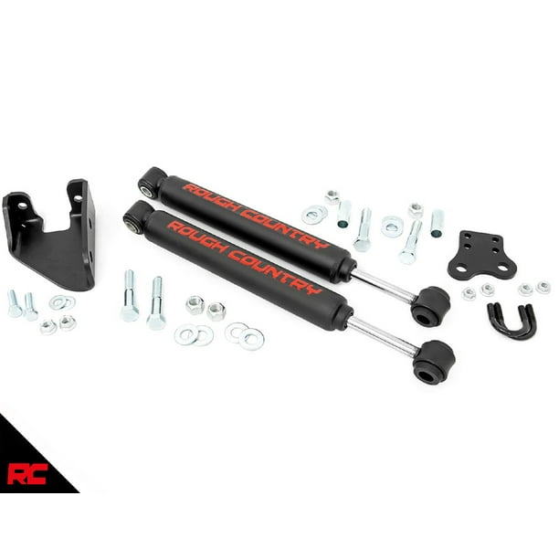 Rough Country Dual Steering Stabilizer (fits) 19871995 Jeep Wrangler YJ 46.5" of Lift