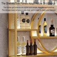 thumbnail image 4 of Metal Wine Rack Bar Shelves Wall Mounted Kitchen Storage With Wine Glass Holder Liquor Shelf Mini Bar Liquor Bottle Display Shelf for Kitchen Dining Room Bar Decoration Gold/Black, 4 of 7