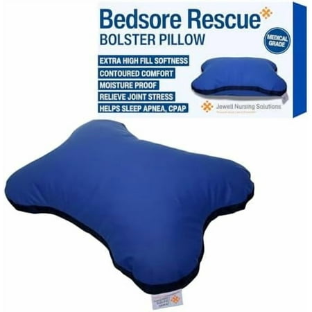 Bolster Pillow for Bed Sore Prevention, Pressure Sore Relief Cushion, Positioning Pillow for Sleep Apnea & BiPAP/CPAP, Medical Grade, Made in USA
