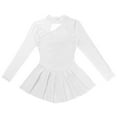 thumbnail image 4 of TTAO Women's Adult Figure Ice Skating Dress Cutout Backless Ballet Dance Leotard Costume White Medium, 4 of 7