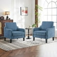 thumbnail image 7 of Matladin Chenille Fabric Accent Chair with Scooped Arms, Mid Century Modern Upholstered Armchair, Single Sofa for Living Room, Apartment, Office, 7 of 7